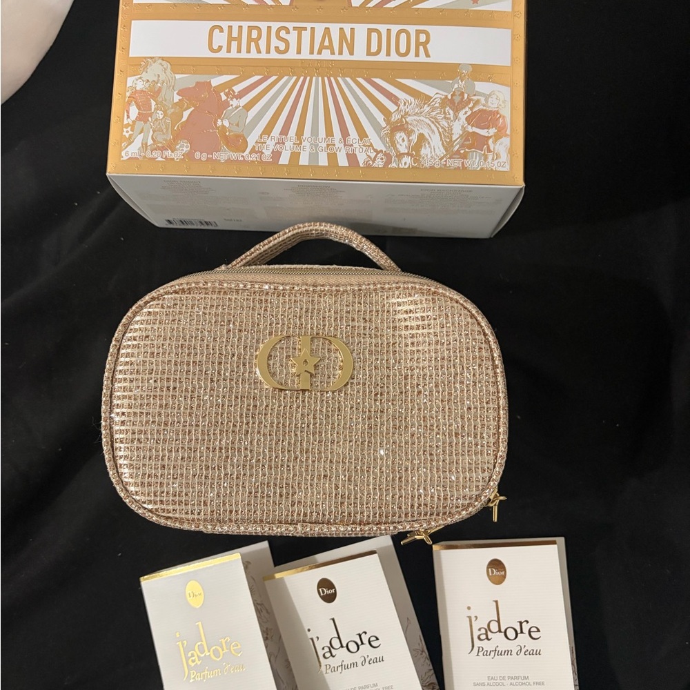 Dior Gold Cosmetic Bag
